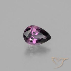 Spinello naturale porpora da 1,00 ct, taglio a pera, VVS
