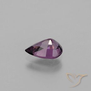 Spinello naturale porpora da 1,00 ct, taglio a pera, VVS