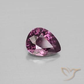 Spinello naturale porpora da 1,29 ct, taglio a pera, VS