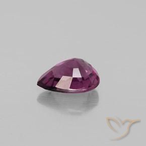 Spinello naturale porpora da 1,29 ct, taglio a pera, VS