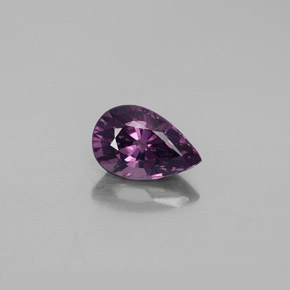 Spinello naturale porpora da 1,28 ct, taglio a pera, VVS