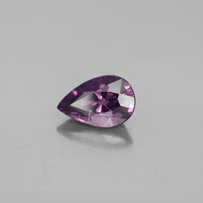 Spinello naturale porpora da 1,28 ct, taglio a pera, VVS
