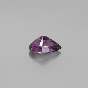 Spinello naturale porpora da 1,28 ct, taglio a pera, VVS