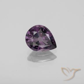 Spinello Viola scuro naturale da 1.08 ct, Forma a pera, VVS-VS