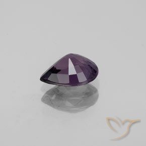 Spinello Viola scuro naturale da 1.08 ct, Forma a pera, VVS-VS