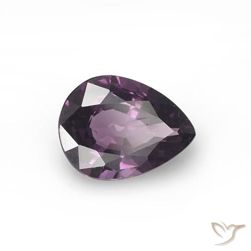 Spinello Viola scuro naturale da 0.99 ct, Forma a pera, VS