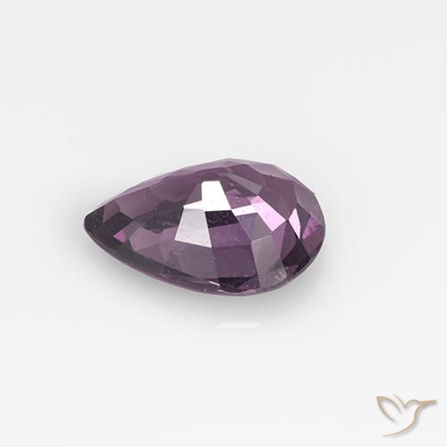 Spinello Viola scuro naturale da 0.99 ct, Forma a pera, VS