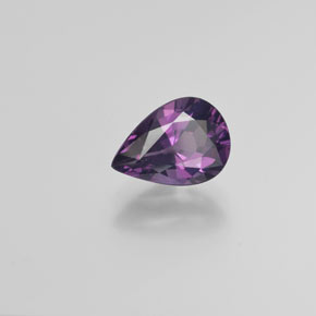 Spinello Viola medio-scuro naturale da 1.64 ct, Forma a pera, VVS