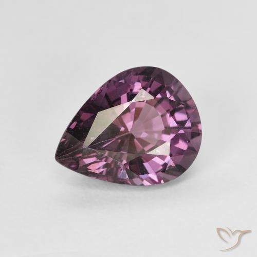 Spinello Viola medio naturale da 1.51 ct, Forma a pera, VVS-VS