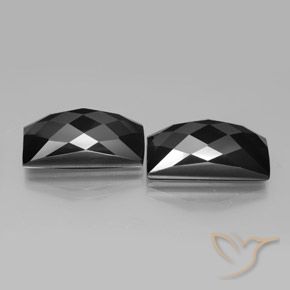 Gemme di Spinello Nero naturale da 25.16 ct, Taglio a baguette, Opaco