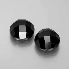 Spinello naturale nero da 7,78 ct, taglio rotondo, opaco