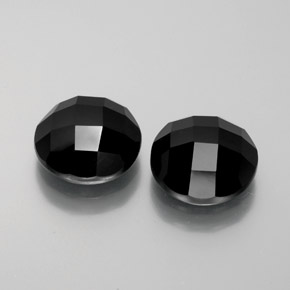 Spinello naturale nero da 6,96 ct, taglio rotondo, opaco