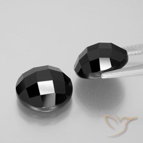Gemme di Spinello Nero naturale da 14.22 ct, Rotondo, Opaco