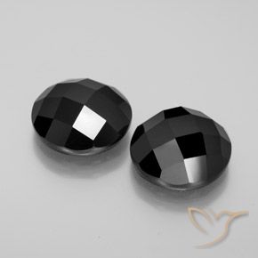 Gemme di Spinello Nero naturale da 12.95 ct, Rotondo, Opaco