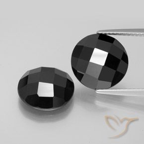 11.99ctw Naturale Nero Spinello, Rotondo, Opaco, Photo A