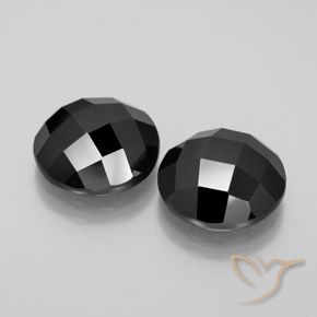 Gemme di Spinello Nero naturale da 13.93 ct, Rotondo, Opaco
