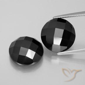 13.84ctw Naturale Nero Spinello, Rotondo, Opaco