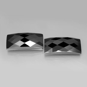 Spinello naturale nero da 24,71 ct, baguette, opaco
