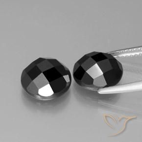 Gemme di Spinello Nero naturale da 7.49 ct, Rotondo, Opaco
