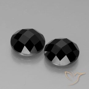 Gemme di Spinello Nero naturale da 8.76 ct, Rotondo, Opaco
