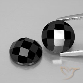 9.76ctw Naturale Nero Spinello, Rotondo, Opaco