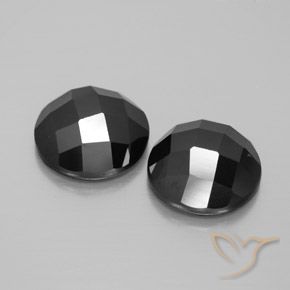 Gemme di Spinello Nero naturale da 8.89 ct, Rotondo, Opaco