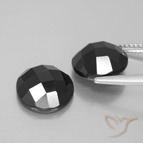 Gemme di Spinello Nero naturale da 8.89 ct, Rotondo, Opaco