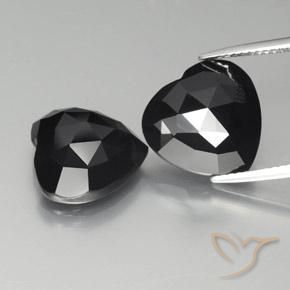 17.60ctw Naturale Nero Spinello, Cuore, Opaco