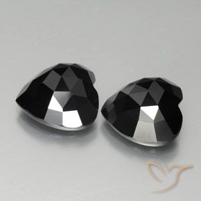 Gemme di Spinello Nero naturale da 17.48 ct, Cuore, Opaco