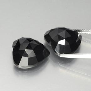 Gemme di Spinello Nero naturale da 19.39 ct, Cuore, Opaco