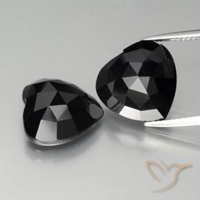 Gemme di Spinello Nero naturale da 16.97 ct, Cuore, Opaco