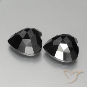 Gemme di Spinello Nero naturale da 16.97 ct, Cuore, Opaco