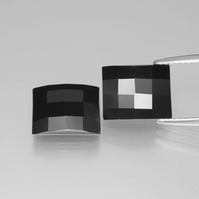 Gemme di Spinello Schorl naturale da 6.90 ct, Taglio a baguette, Opaco