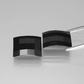 Gemme di Spinello Schorl naturale da 6.90 ct, Taglio a baguette, Opaco