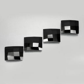 Spinello naturale nero da 8,24 ct, baguette, opaco