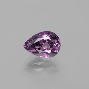 Spinello naturale porpora da 1,47 ct, taglio a pera, VS