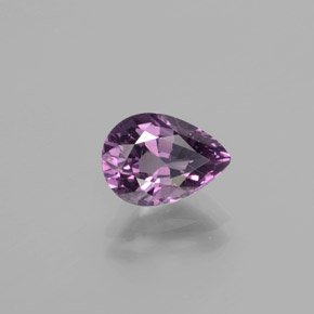 Spinello naturale porpora da 1,47 ct, taglio a pera, VS