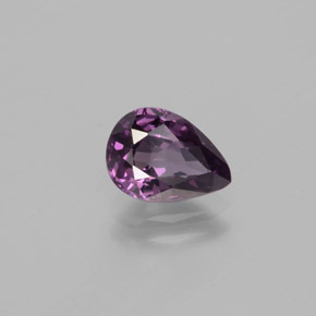 Spinello Viola scuro naturale da 1.35 ct, Forma a pera, VVS