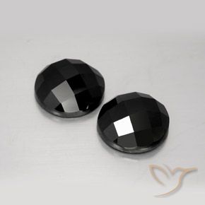 Gemme di Spinello Nero naturale da 14.78 ct, Rotondo, Opaco