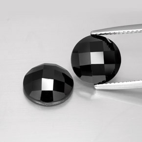 Gemme di Spinello Nero naturale da 8.16 ct, Taglio rotondo, Opaco