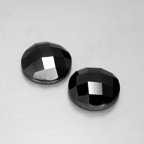 Gemme di Spinello Nero naturale da 8.16 ct, Taglio rotondo, Opaco