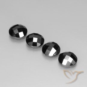 Gemme di Spinello Nero naturale da 15.34 ct, Rotondo, Opaco