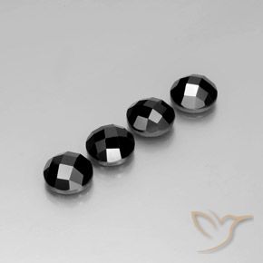 14.83ctw Naturale Nero Spinello, Rotondo, Opaco