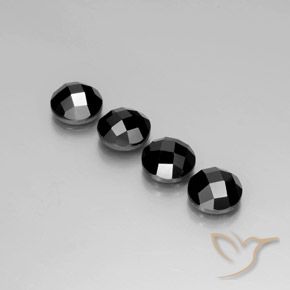 Gemme di Spinello Nero naturale da 14.83 ct, Rotondo, Opaco