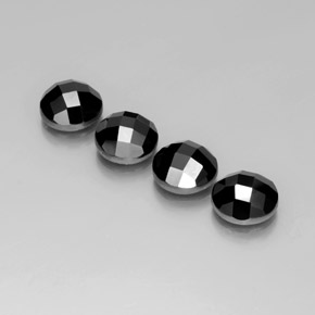 Gemme di Spinello Nero naturale da 13.63 ct, Taglio rotondo, Opaco