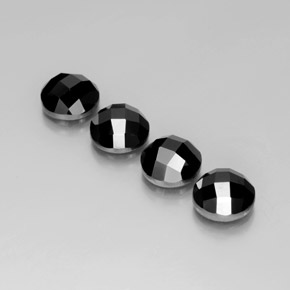 Gemme di Spinello Nero naturale da 14.61 ct, Taglio rotondo, Opaco