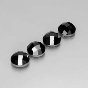 Gemme di Spinello Nero naturale da 14.61 ct, Taglio rotondo, Opaco