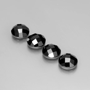Gemme di Spinello Nero naturale da 13.63 ct, Taglio rotondo, Opaco