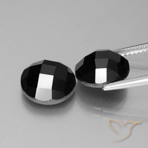 Gemme di Spinello Nero naturale da 8.52 ct, Rotondo, Opaco