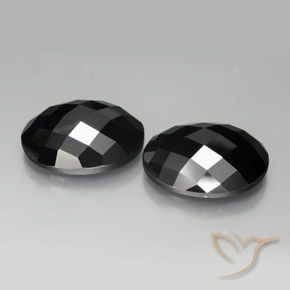 Gemme di Spinello Nero naturale da 19.65 ct, Ovale, Opaco